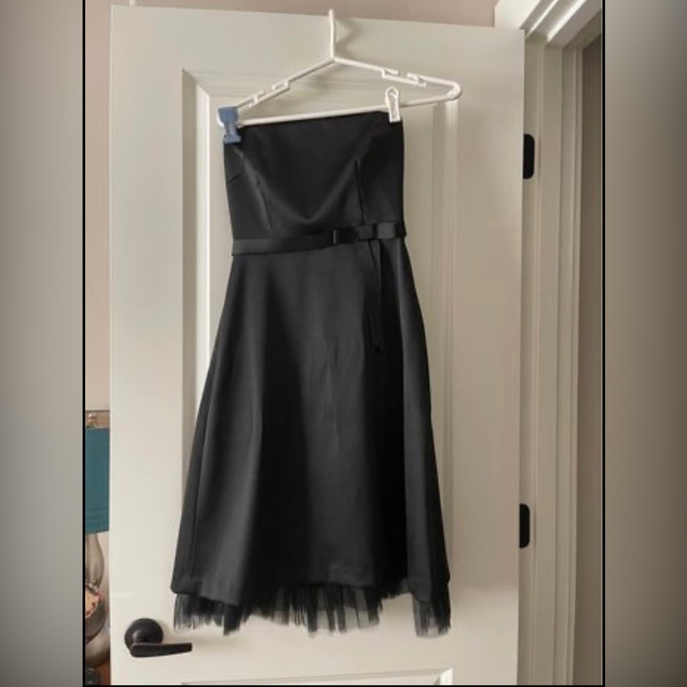 Strapless black dress